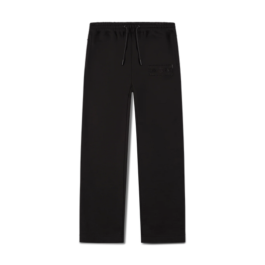 Christian Rose | Rhinestone Sweatpants / Joggers — Black / Black (CR-002-BL)