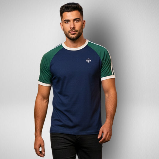 Sergio Tacchini Hadow T-Shirt | Maritime Blue/Eden - STM21115-324