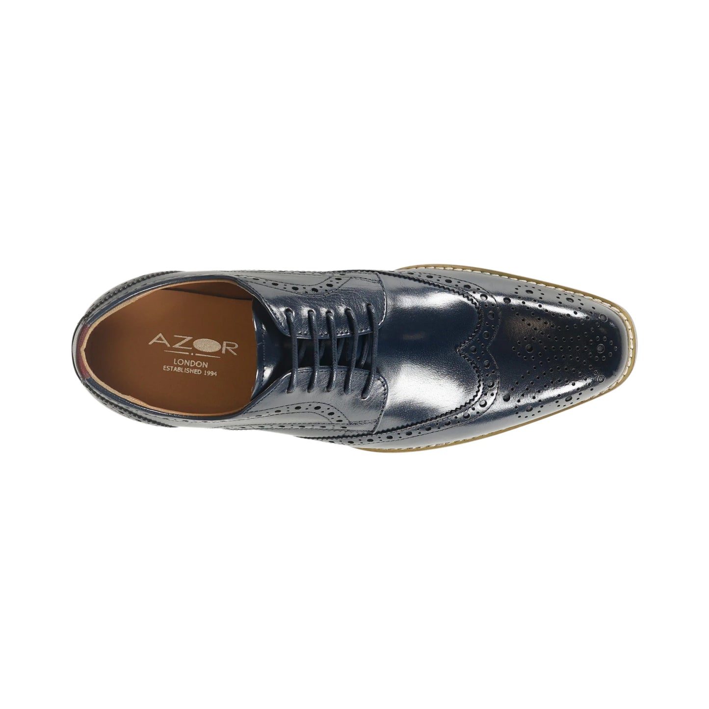 Azor - Venezia Brogue | Navy - ZM3849