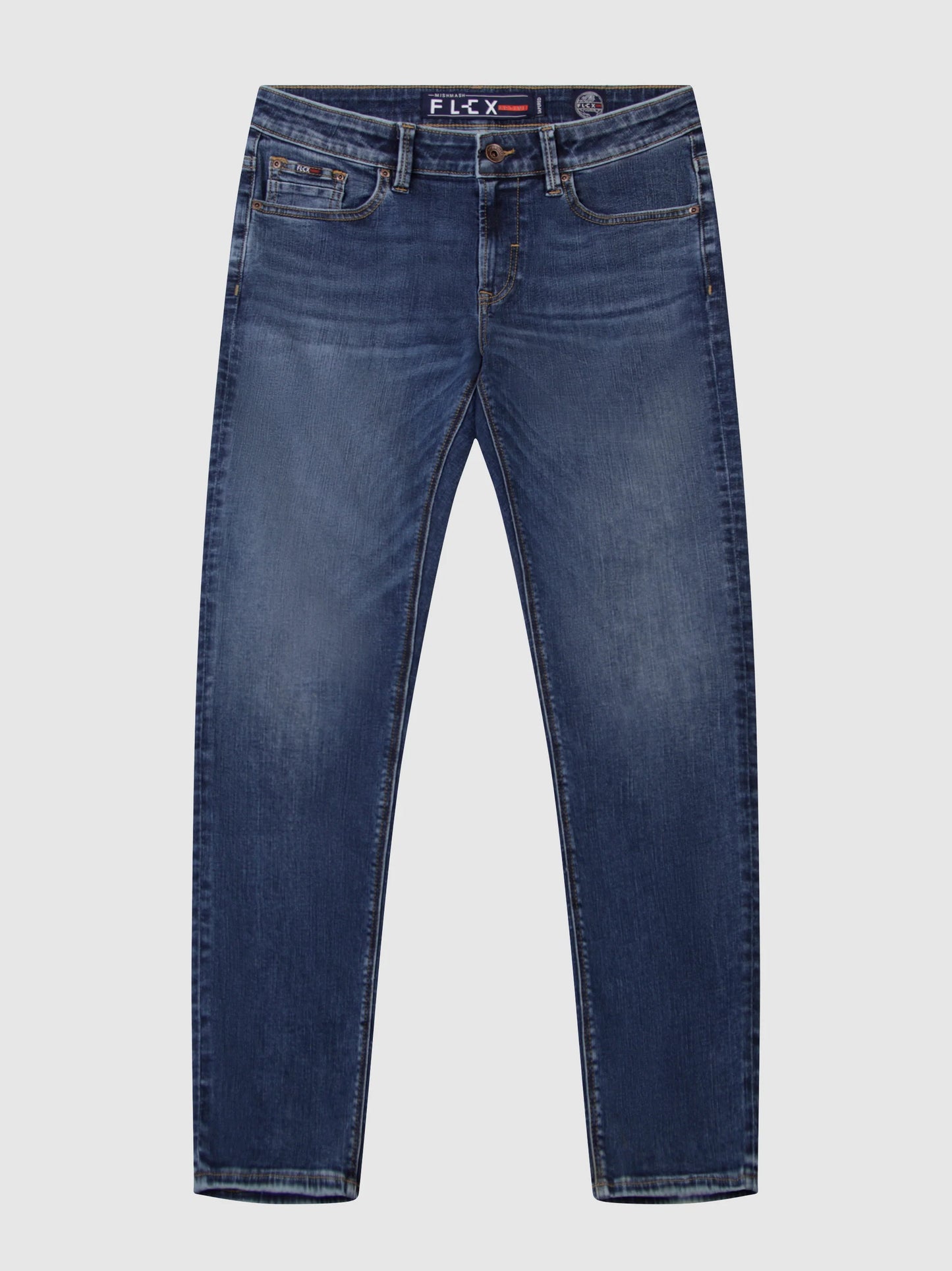MISH MASH Tapered Fit - Flex Active Mid Denim Jean / Mid Blue - DK231293
