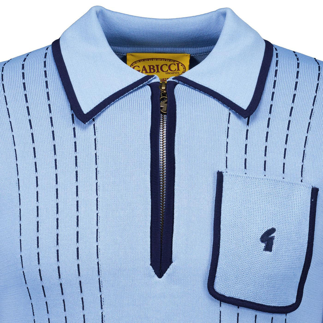 Gabicci Darron - Archive Long Sleeve Knitted Polo | Iceberg - V55GM25