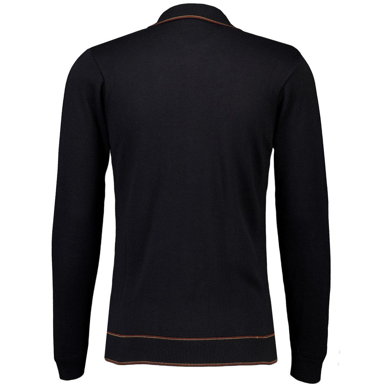 Gabicci - Laverne - Vintage Texture Knit Polo Long Sleeve | Black - V55GM15