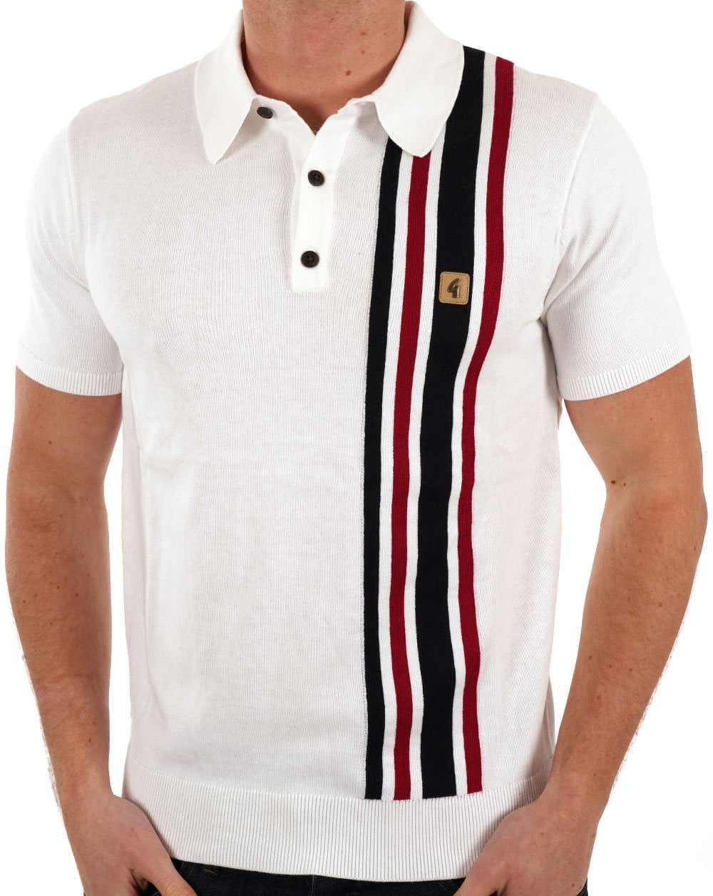 GABICCI Knitted Polo Shirt - Soda / White - V54GM03