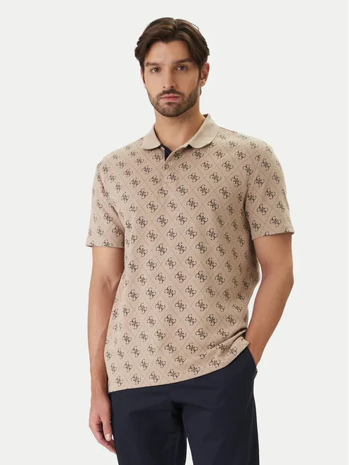 GUESS Men's Short Sleeves Polo Shirt | Ecru - M6GP04 K303 FMAZ