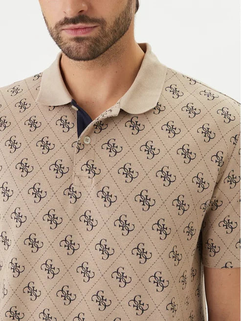 GUESS Men's Short Sleeves Polo Shirt | Ecru - M6GP04 K303 FMAZ
