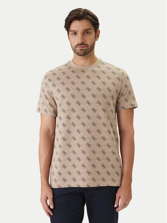 GUESS Jacquard Short Sleeve T-shirt | Navy - M6GP34 K3200 FBDB