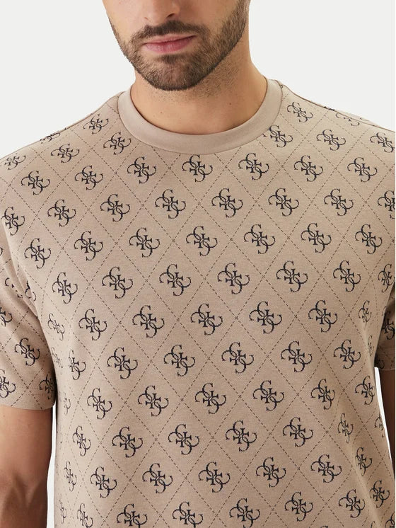 GUESS Jacquard Short Sleeve T-shirt | Navy - M6GP34 K3200 FBDB
