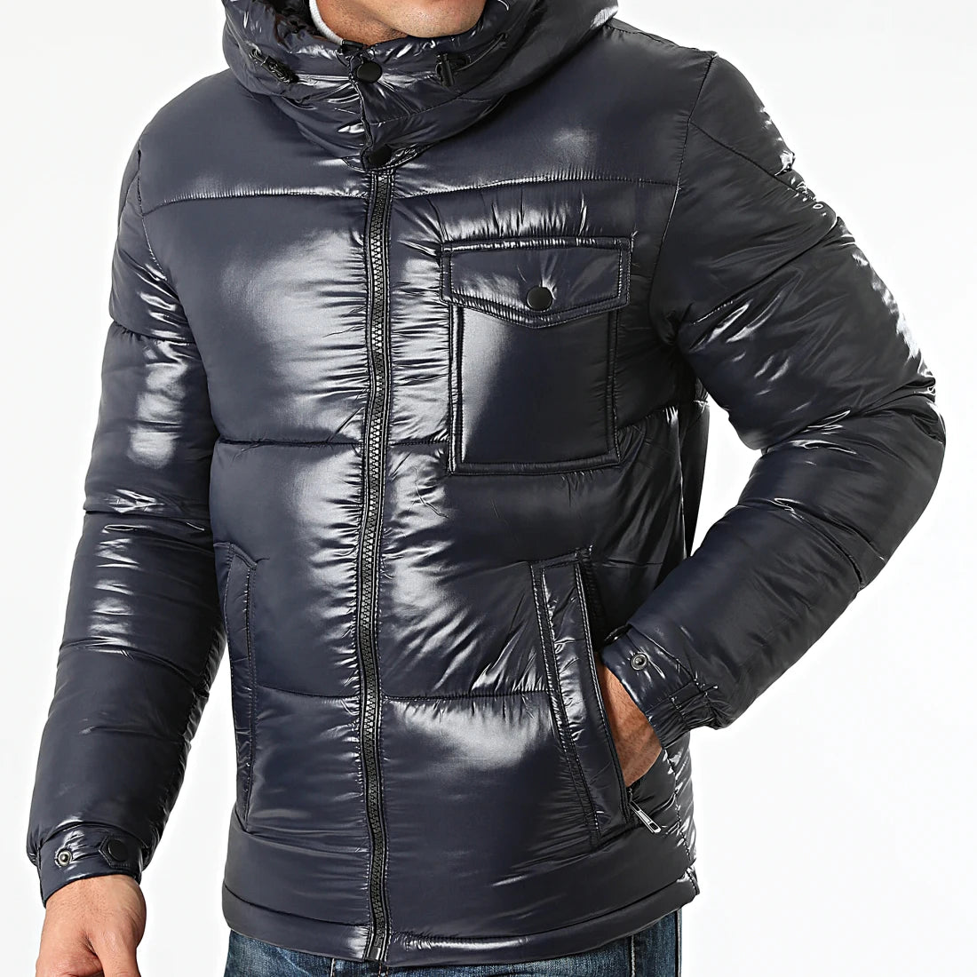 KYMAXX Puffer Jackets | Marine Blue - 5059-1