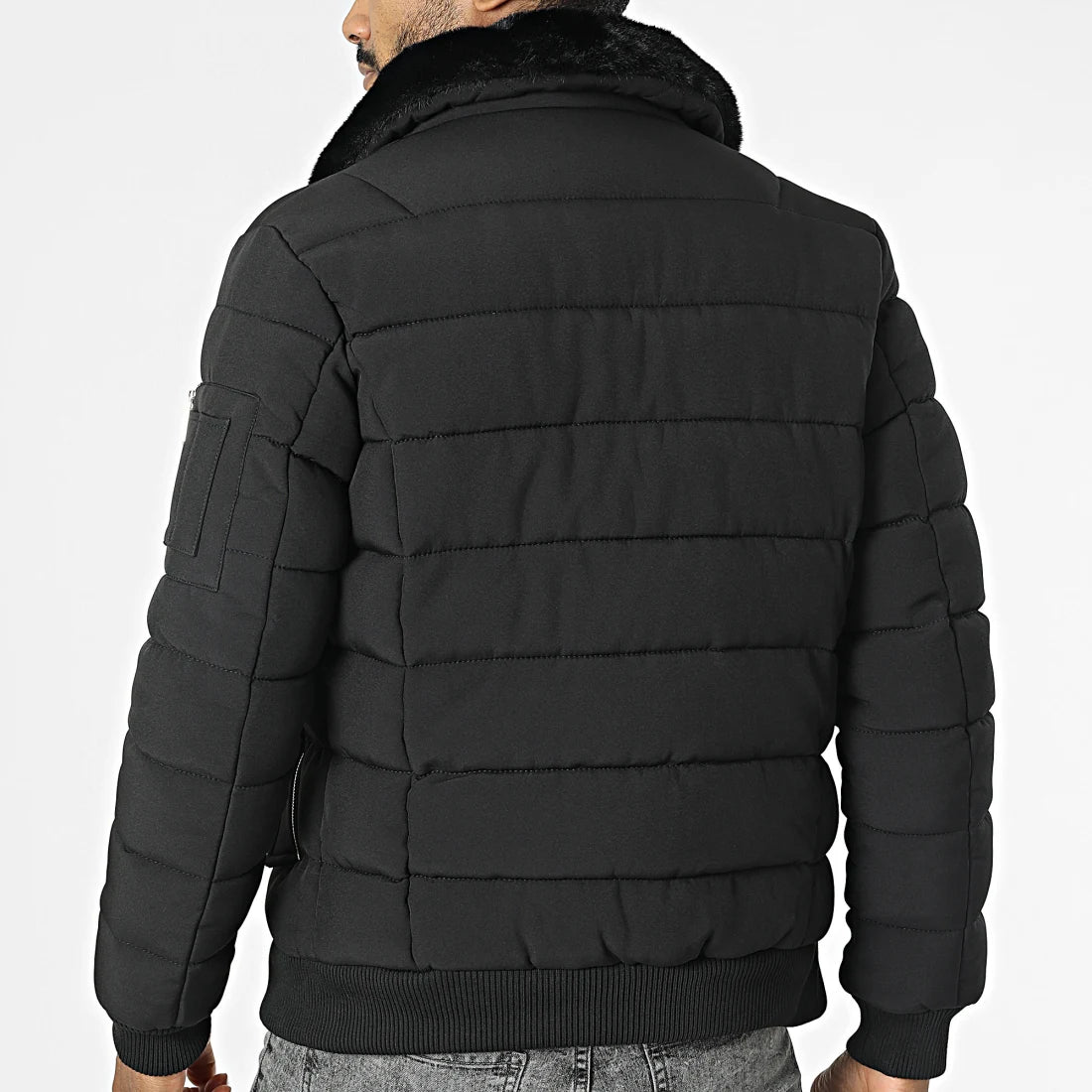 KYMAXX Fur Collar Down Jacket | Black - 271-1