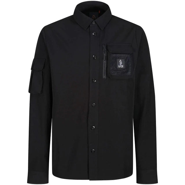 LUKE HULUN POCKET DETAIL SHIRT - UTILITY | JET BLACK - M710950