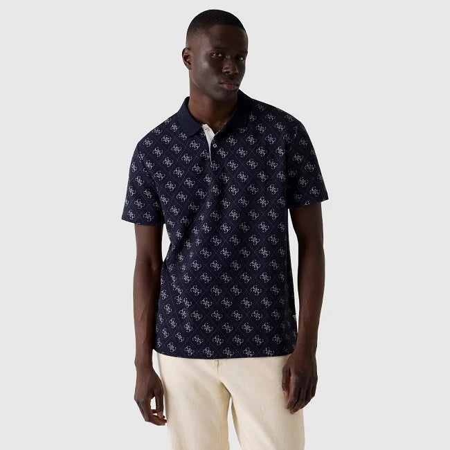 GUESS Men's Short Sleeves Polo Shirt | Navy Blue - M6GP04 K3053 FBDB
