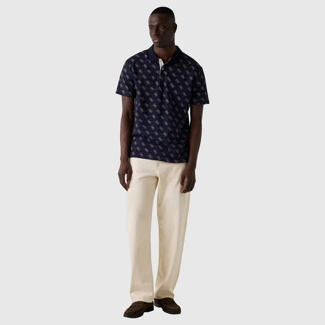 GUESS Men's Short Sleeves Polo Shirt | Navy Blue - M6GP04 K3053 FBDB