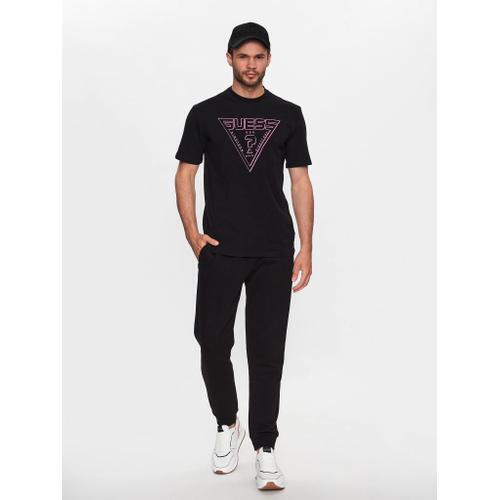 GUESS Reflective Logo Tee - Z3YI04J1314 -JBLK | Black/ Pink