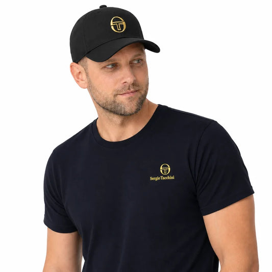 Sergio Tacchini Marz Classic 6-Panel Strapback Cap - Black / Gold (STA21262-160)