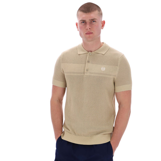 Sergio Tacchini Sabino Knit Polo Shirt | Mojave Desert - Clique Kara