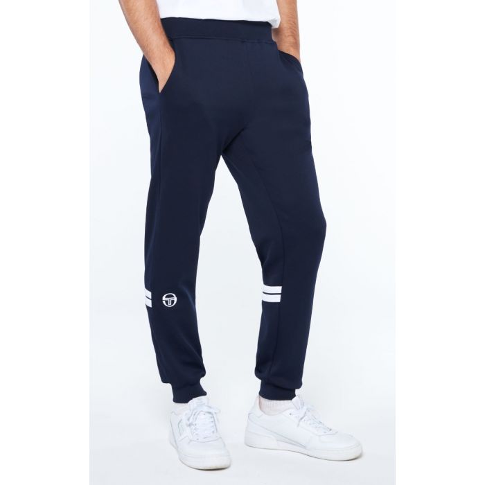 Sergio Tacchini New Reno track top in maritime blue with adrenaline ruch and white accents, stylish athletic wear for men.