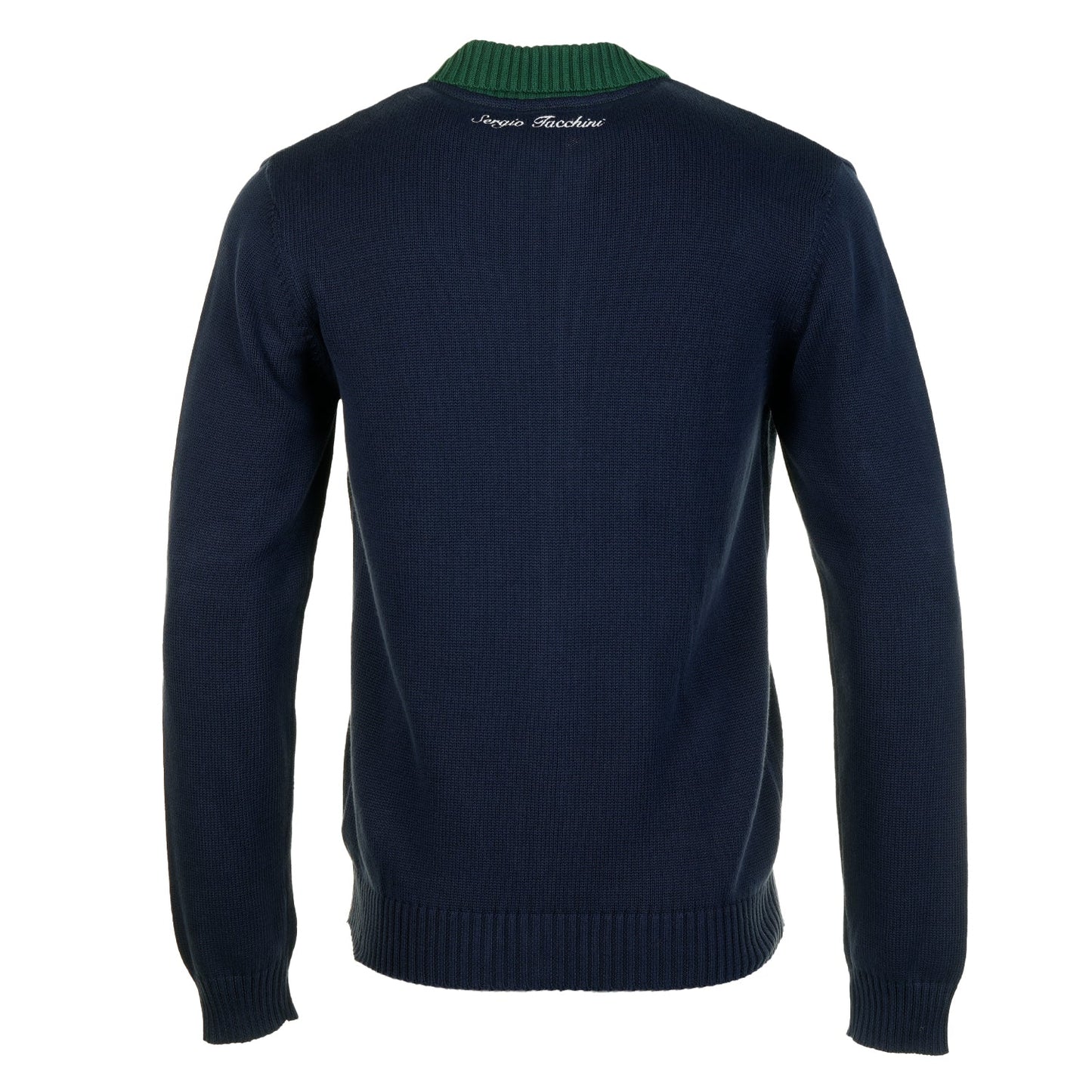 Sergio Tacchini - Bruni Knit Cardigan | Maritime Blue/Gardenia/Eden - STM21204-325