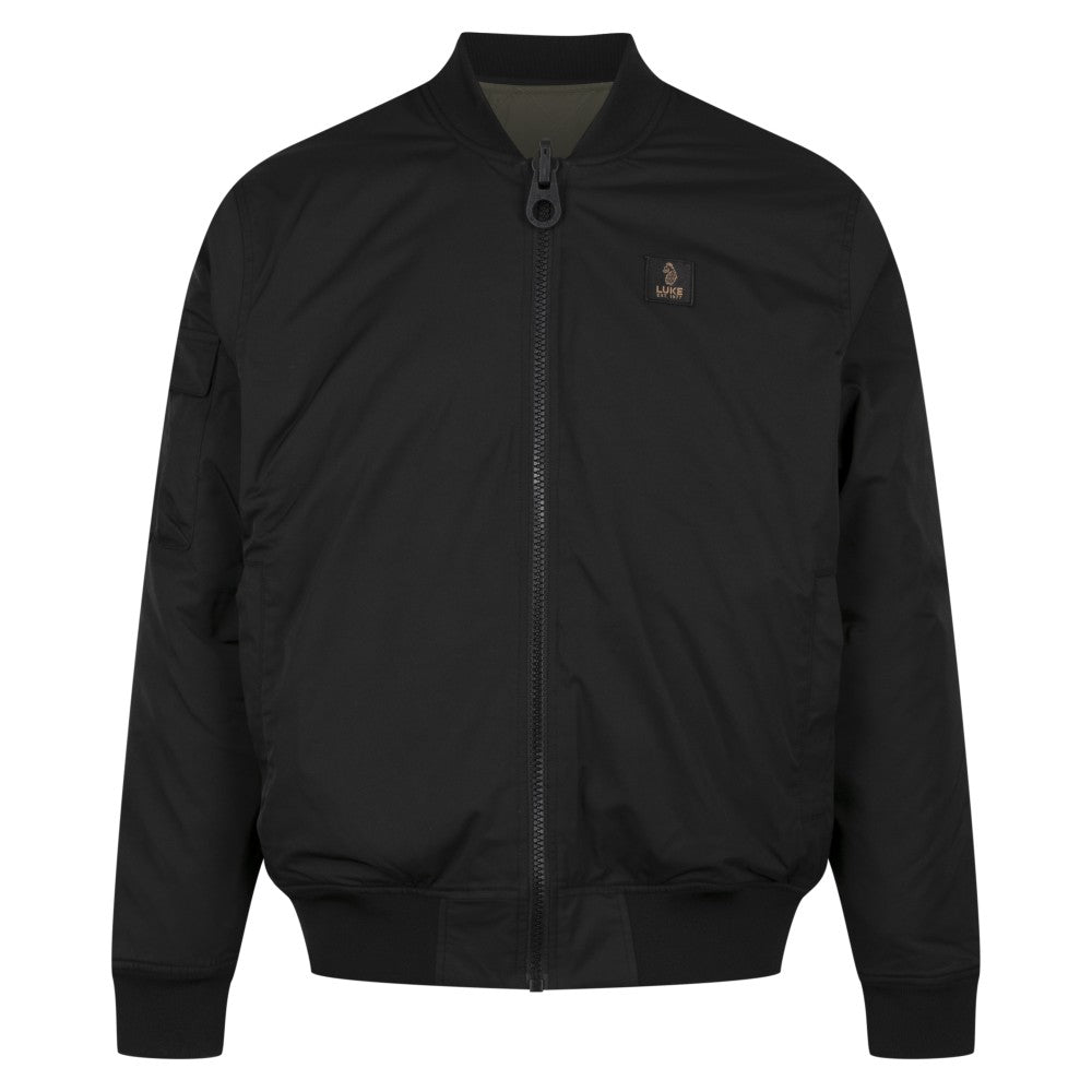 Luke 1977 Mens Green Suzhou Reversible Bomber Jacket | Clover Green - M770750